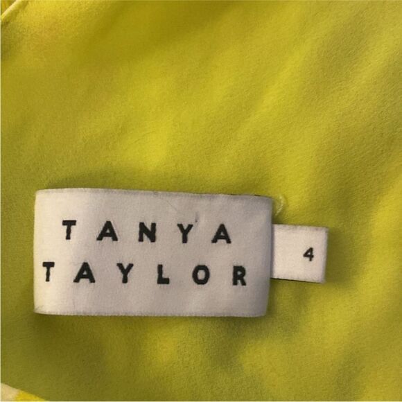 Tanya Taylor silk/cotton Yellow V-Neck Sleeveless Maxi  eyelet Sundress, US4 - Picture 13 of 14